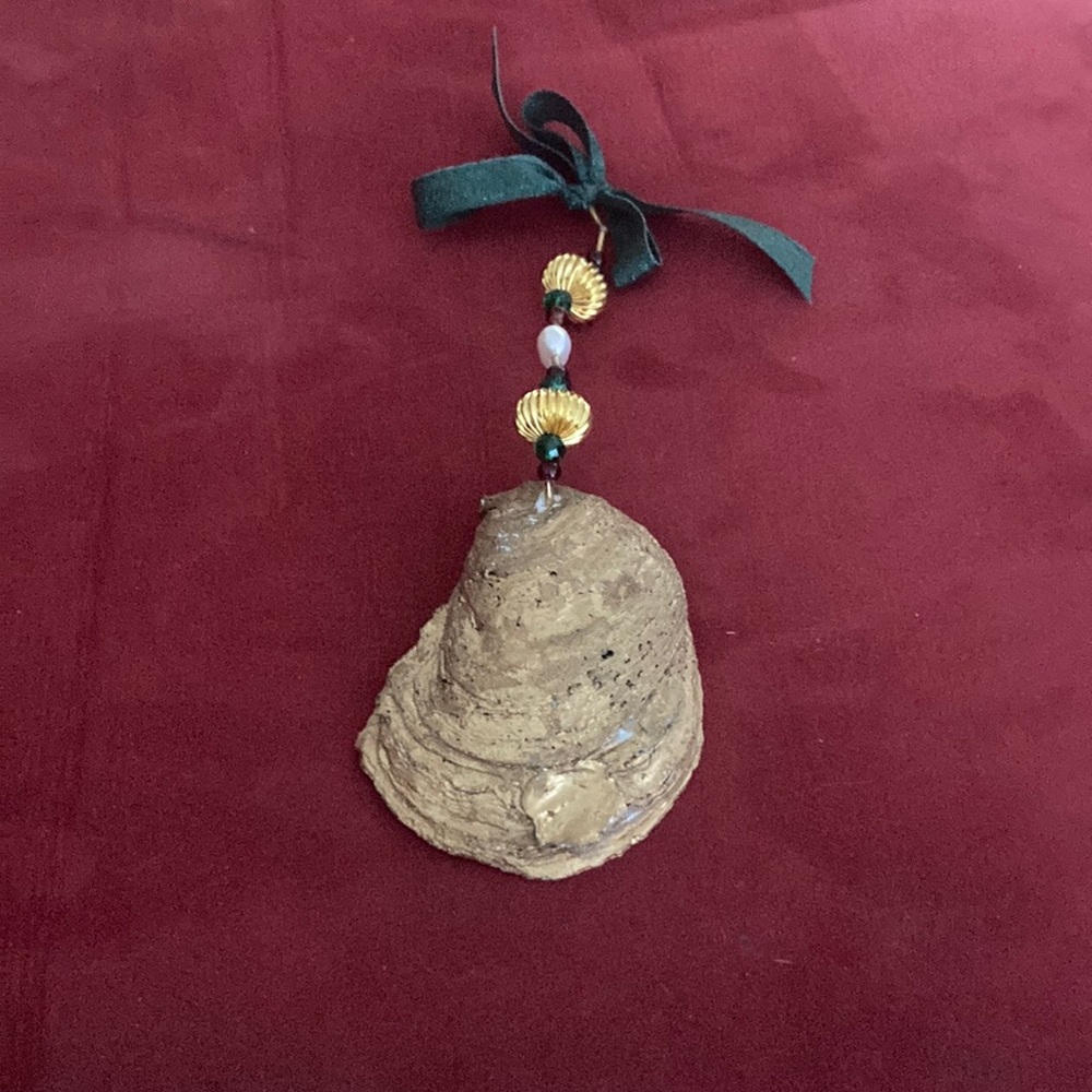 6 inch by 2.5 inch oyster shell decor/ornament